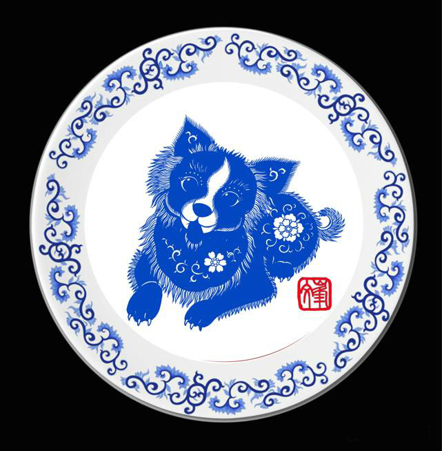 百狗圖剪紙系列(32張)，曹文峰剪紙作品欣賞