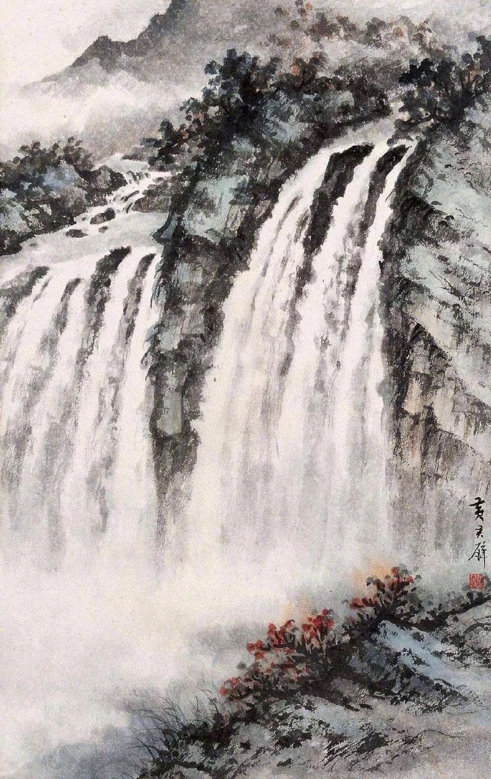 國畫山水圖集(41張)，高清國畫圖片欣賞