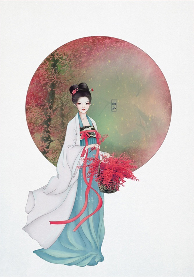 24節(jié)氣古風手機壁紙圖片，超美的女子古風圖片