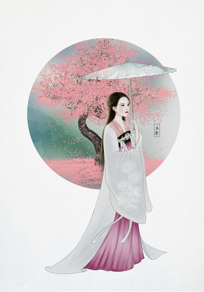 24節(jié)氣古風手機壁紙圖片，超美的女子古風圖片