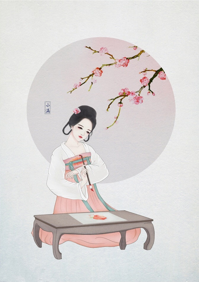 24節(jié)氣古風手機壁紙圖片，超美的女子古風圖片