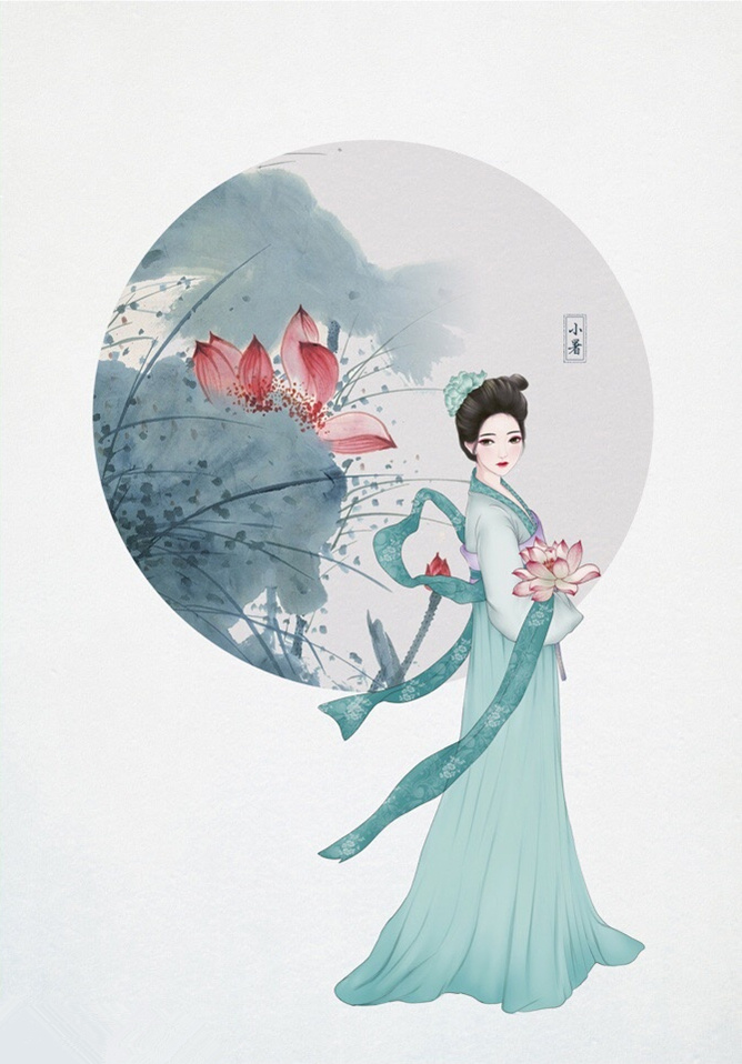 24節(jié)氣古風手機壁紙圖片，超美的女子古風圖片