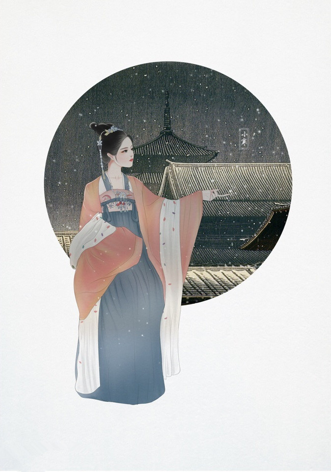 24節(jié)氣古風手機壁紙圖片，超美的女子古風圖片