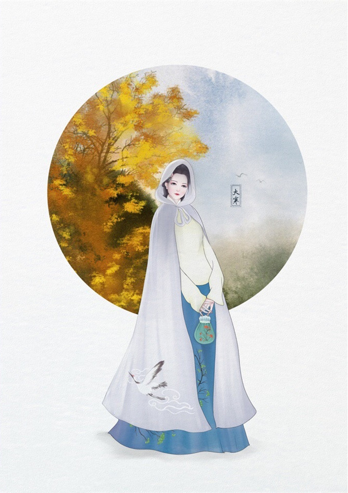 24節(jié)氣古風手機壁紙圖片，超美的女子古風圖片