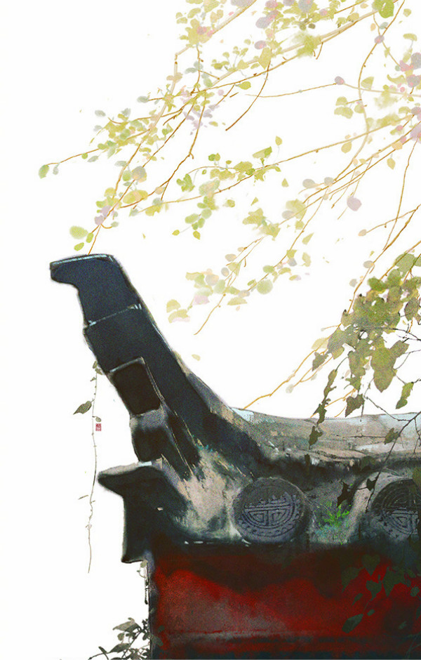 唯美古風(fēng)圖片壁紙素材，有意境的屋檐之美!