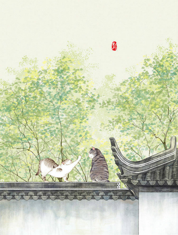 唯美古風(fēng)圖片壁紙素材，有意境的屋檐之美!