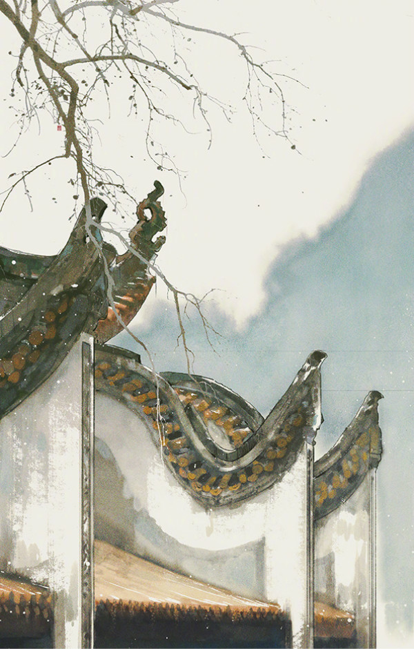 唯美古風(fēng)圖片壁紙素材，有意境的屋檐之美!