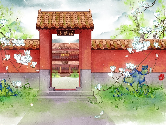 花香滿溢的古風(fēng)圖片，春天意境的唯美古風(fēng)圖片