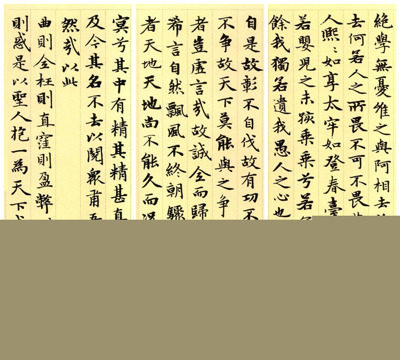 楷書四大家之趙孟頫《道德經(jīng)》（節(jié)選）欣賞