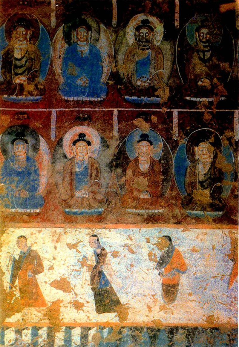 敦煌莫高窟石壁彩繪壁畫(huà)