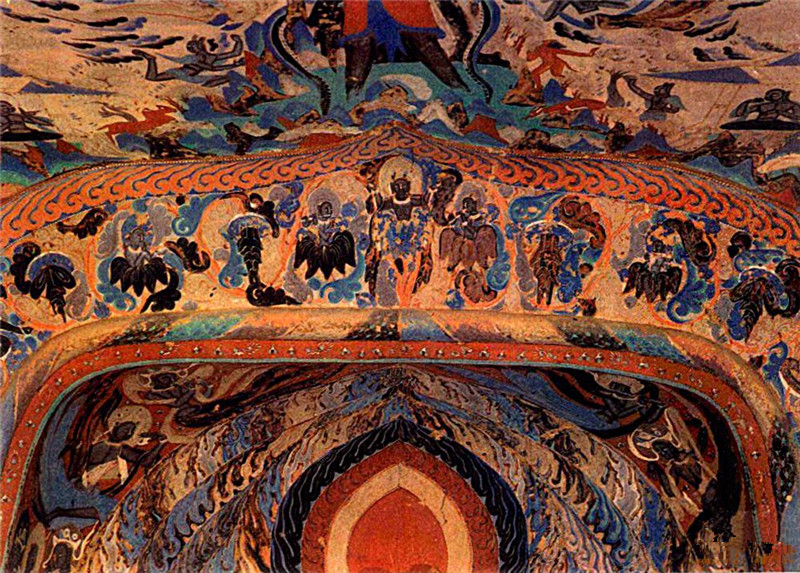 敦煌莫高窟石壁彩繪壁畫(huà)