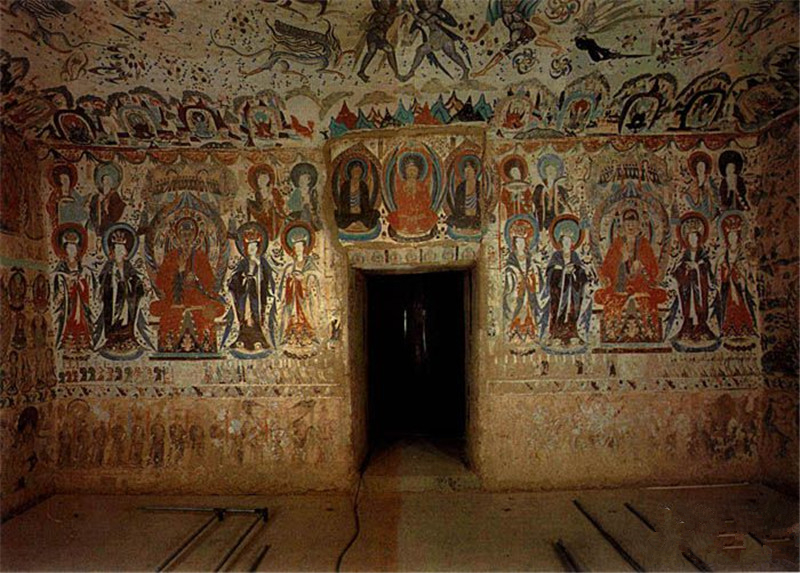 敦煌莫高窟石壁彩繪壁畫(huà)