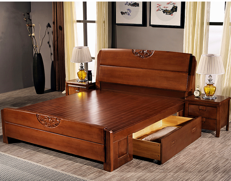 1.8米實木中式古典雙人床