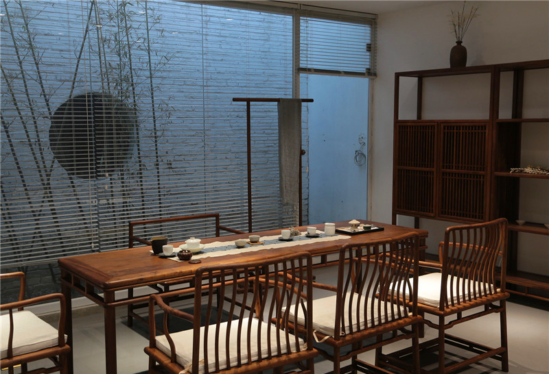 禪意實(shí)木新中式茶桌椅榆木組合