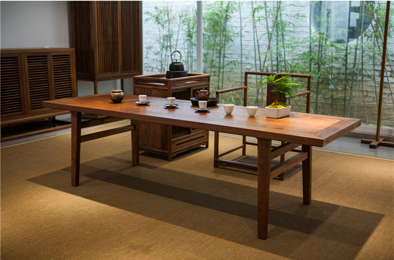 明清古典中式簡(jiǎn)約實(shí)木茶桌