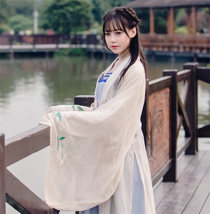 漢元素刺繡秋冬裝三件套