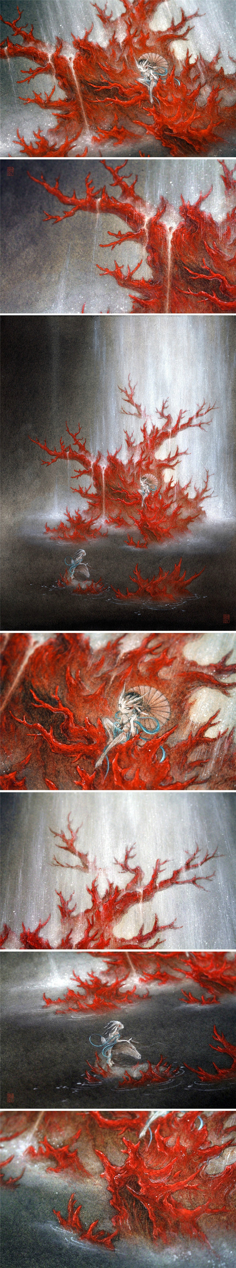 杉澤《天瀑.海童》家佳樂文學插畫欣賞