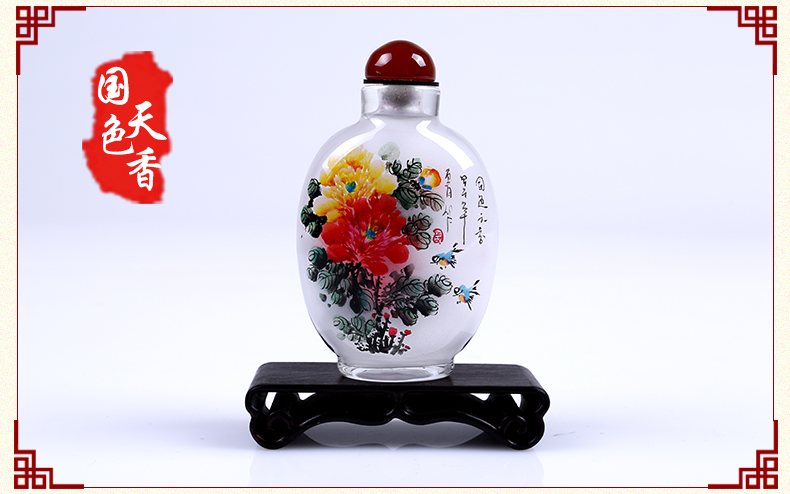 內(nèi)畫(huà)鼻煙壺純手工文化擺件