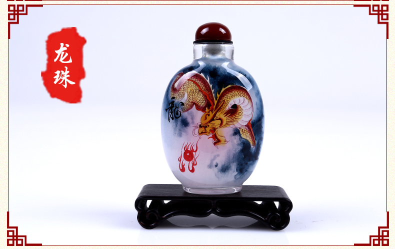 內(nèi)畫(huà)鼻煙壺純手工文化擺件