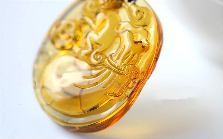 天然藍(lán)珀吊墜黑瑪瑙項鏈