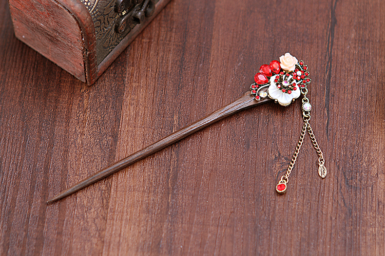 復(fù)古家佳樂文學(xué)步搖木簪流蘇發(fā)簪