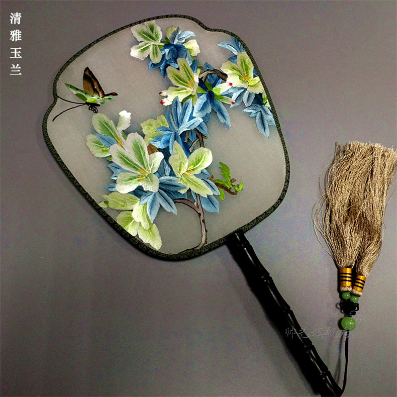 家佳樂文學(xué)蘇繡雙面繡傳統(tǒng)團(tuán)扇欣賞