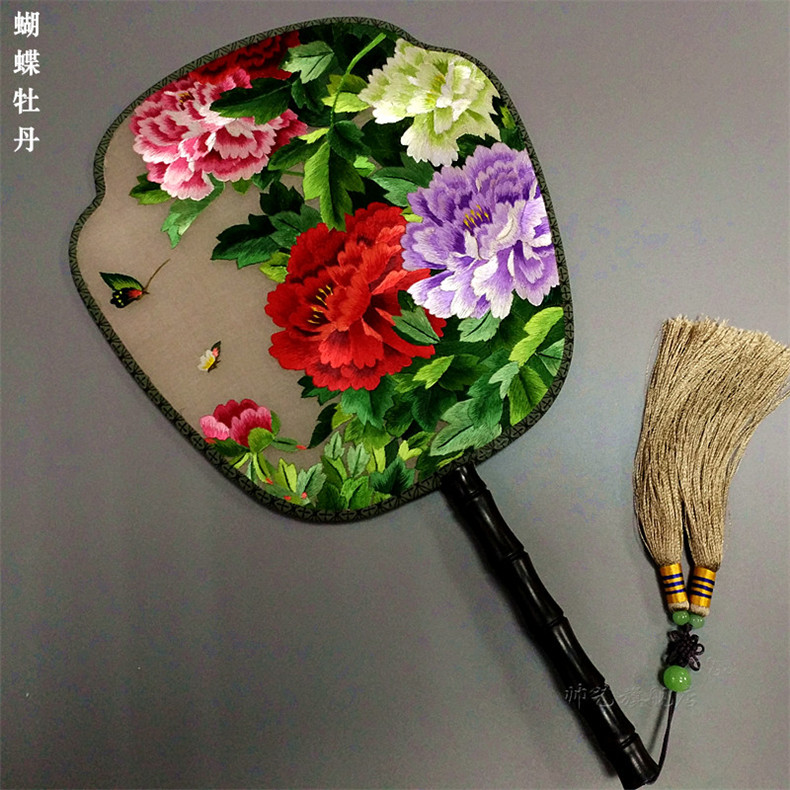 家佳樂文學(xué)蘇繡雙面繡傳統(tǒng)團(tuán)扇欣賞