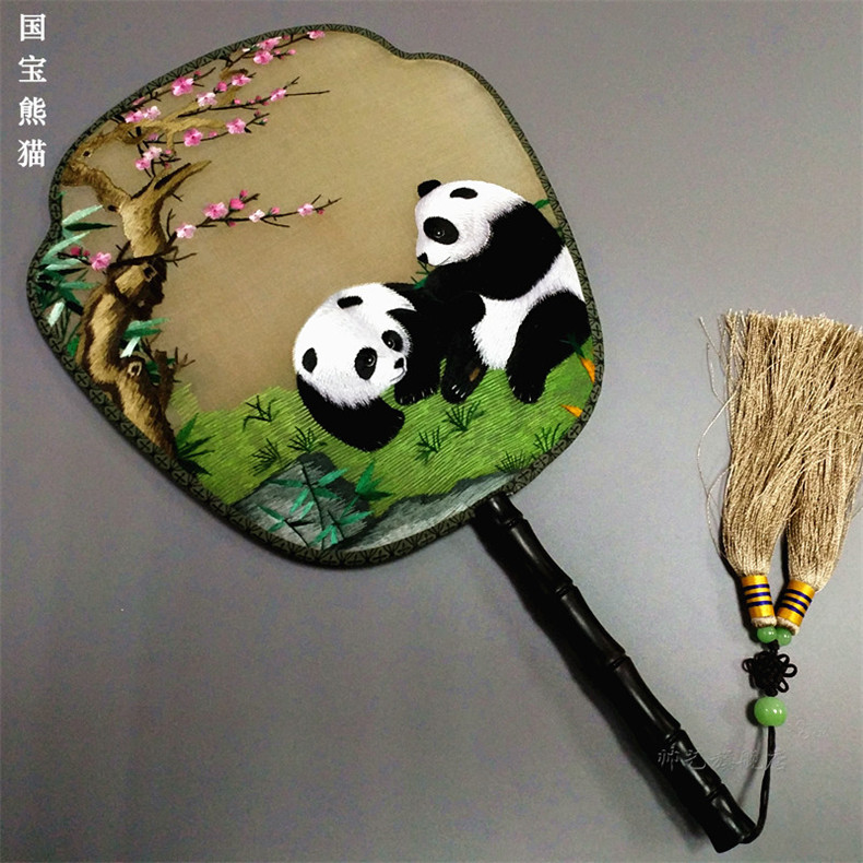 家佳樂文學(xué)蘇繡雙面繡傳統(tǒng)團(tuán)扇欣賞