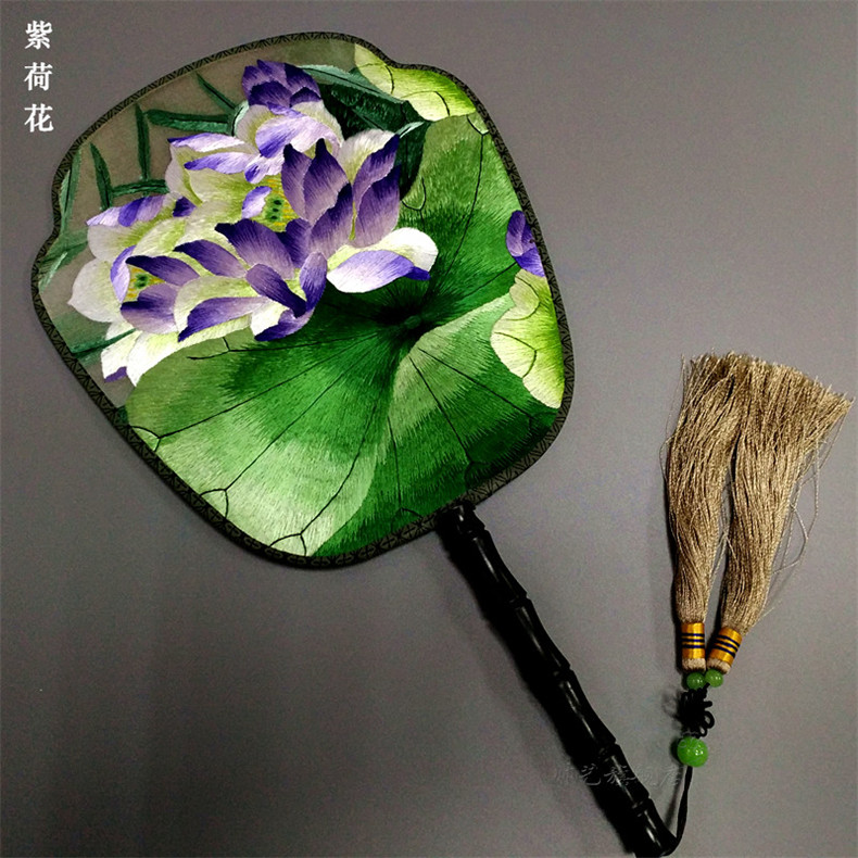 家佳樂(lè)文學(xué)蘇繡雙面繡傳統(tǒng)團(tuán)扇欣賞