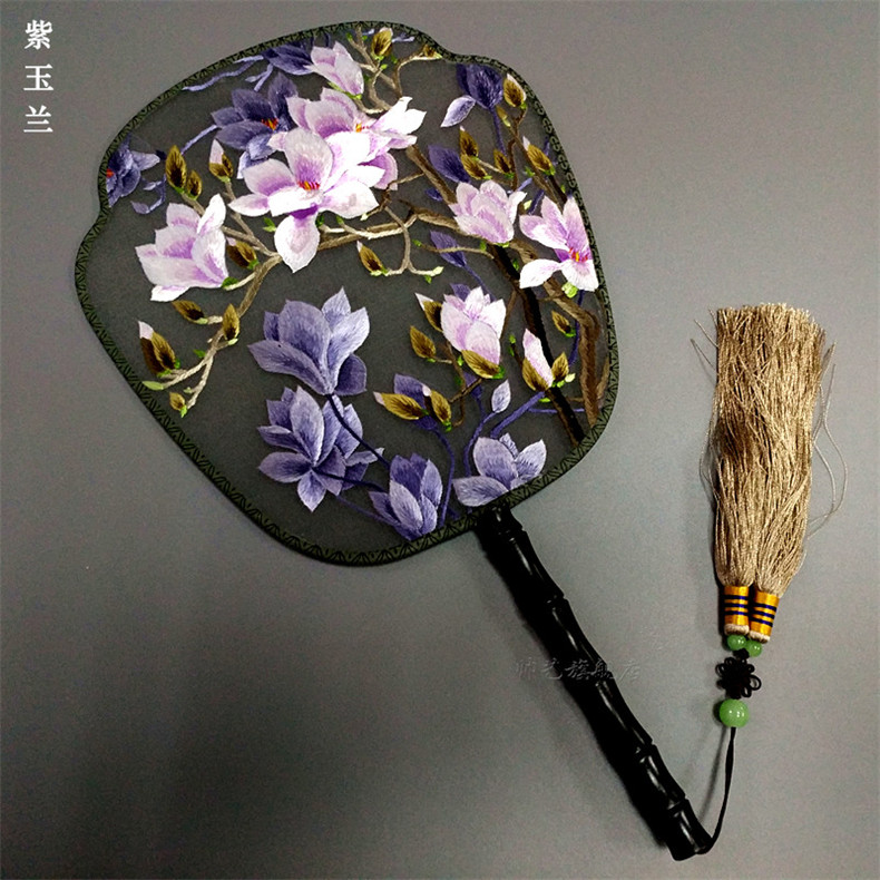 家佳樂文學(xué)蘇繡雙面繡傳統(tǒng)團(tuán)扇欣賞