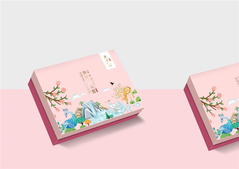 阿膠糕紅糖食品包裝水墨風(fēng)設(shè)計