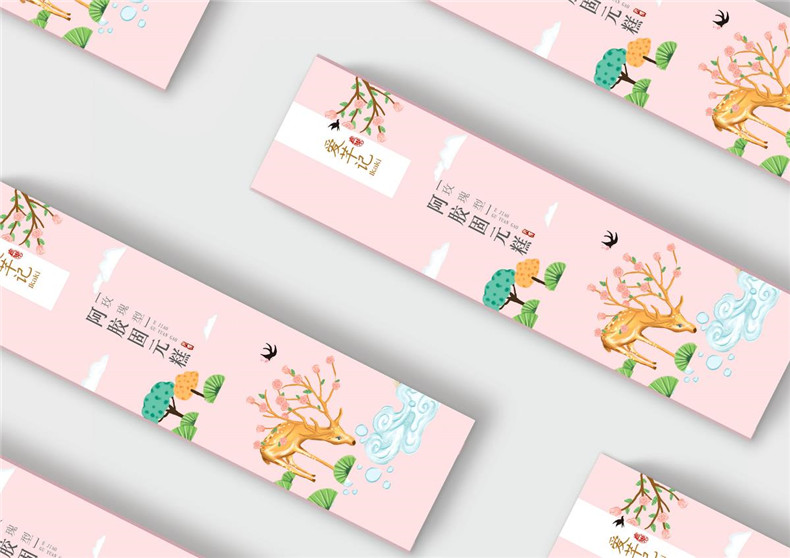 阿膠糕紅糖食品包裝水墨風(fēng)設(shè)計