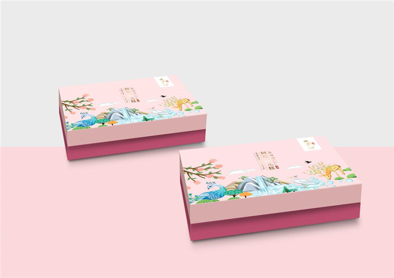 阿膠糕紅糖食品包裝水墨風(fēng)設(shè)計