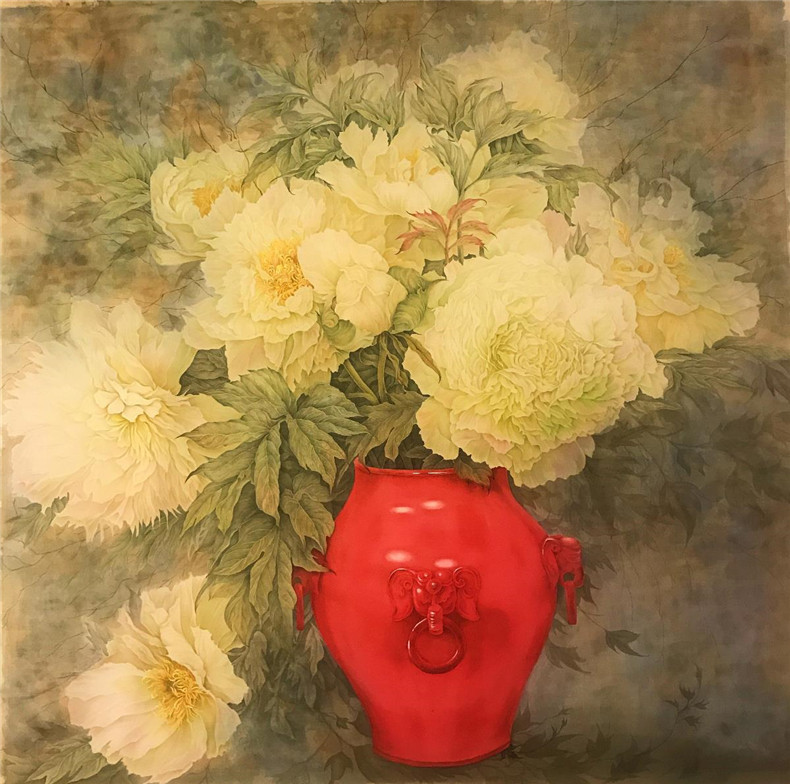 富貴平安，國色天香牡丹國畫欣賞