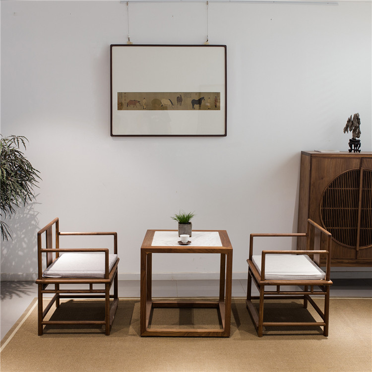 新中式禪意老榆木圈椅實木太師椅