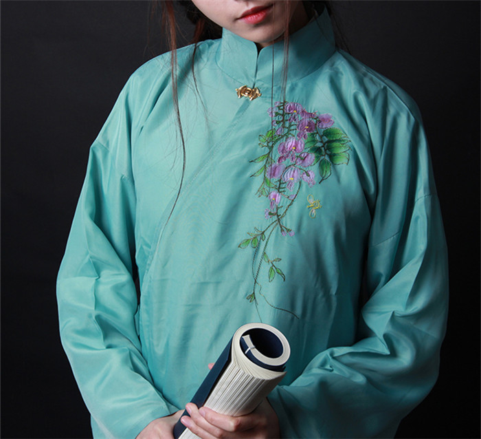 傳統(tǒng)復古立領長袖繡花上衣外套