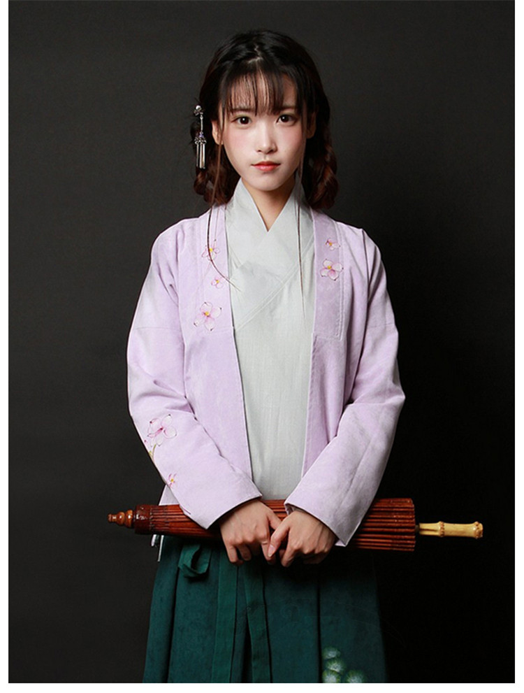 家佳樂文學女裝手繪日常漢服中式對襟上衣