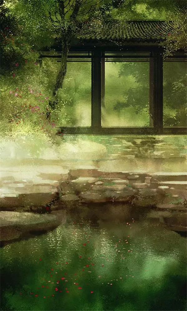 古風(fēng)風(fēng)景插畫(huà)伊吹五月