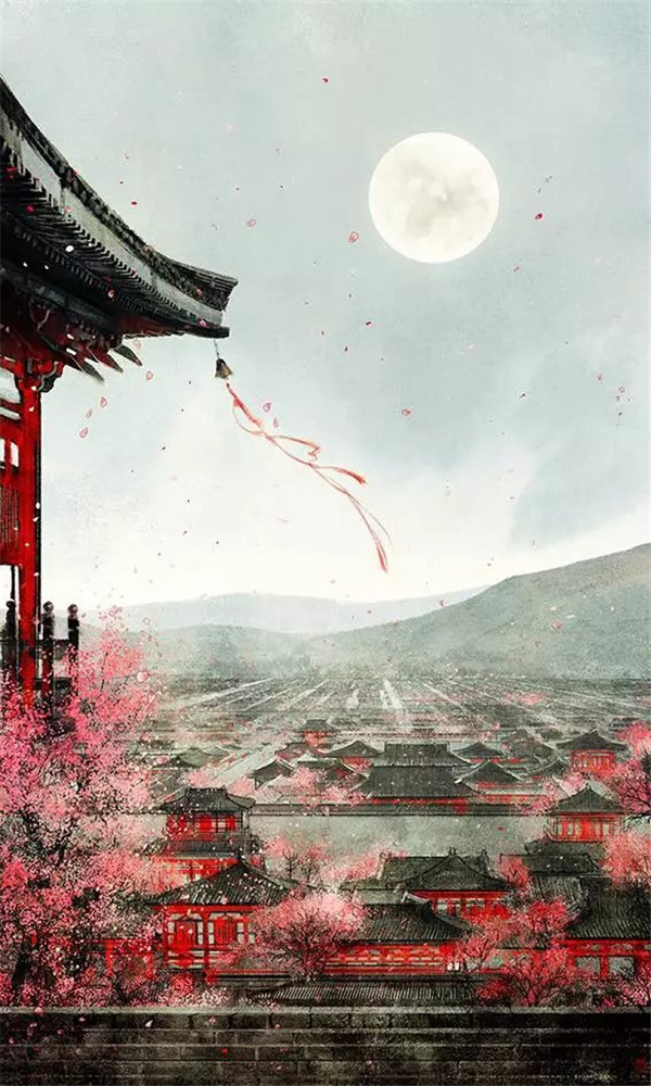 古風風景插畫伊吹五月