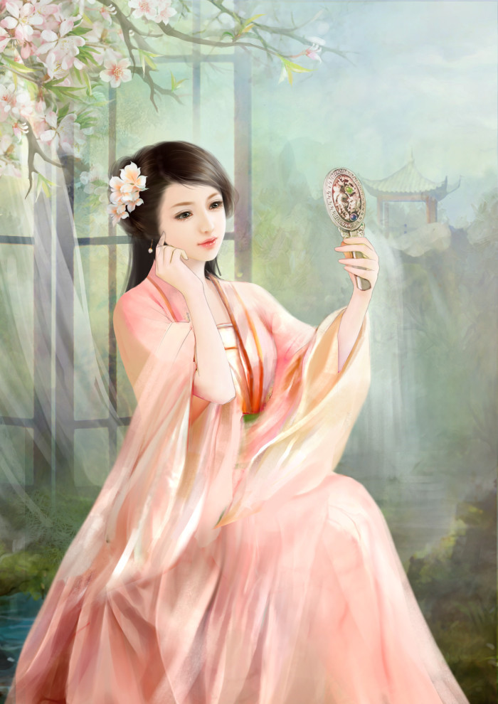 古風(fēng)美女好看的插畫立繪圖片