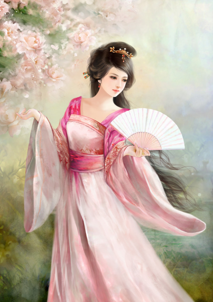 古風(fēng)美女好看的插畫立繪圖片