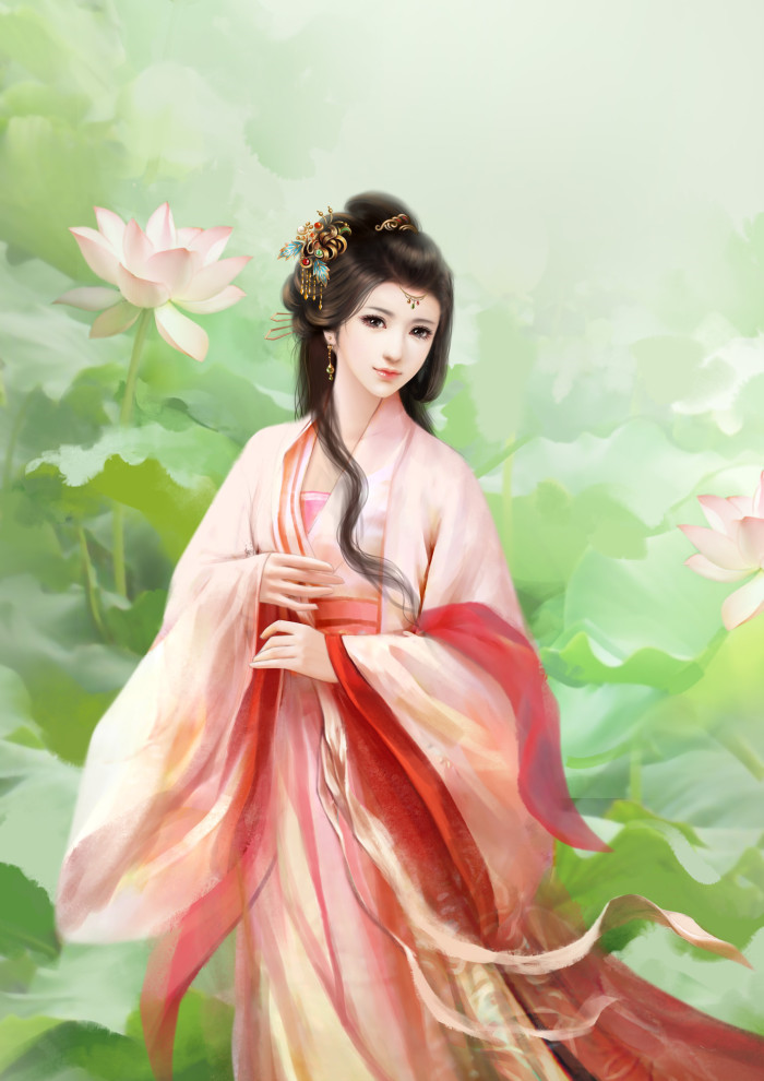 古風(fēng)美女好看的插畫立繪圖片