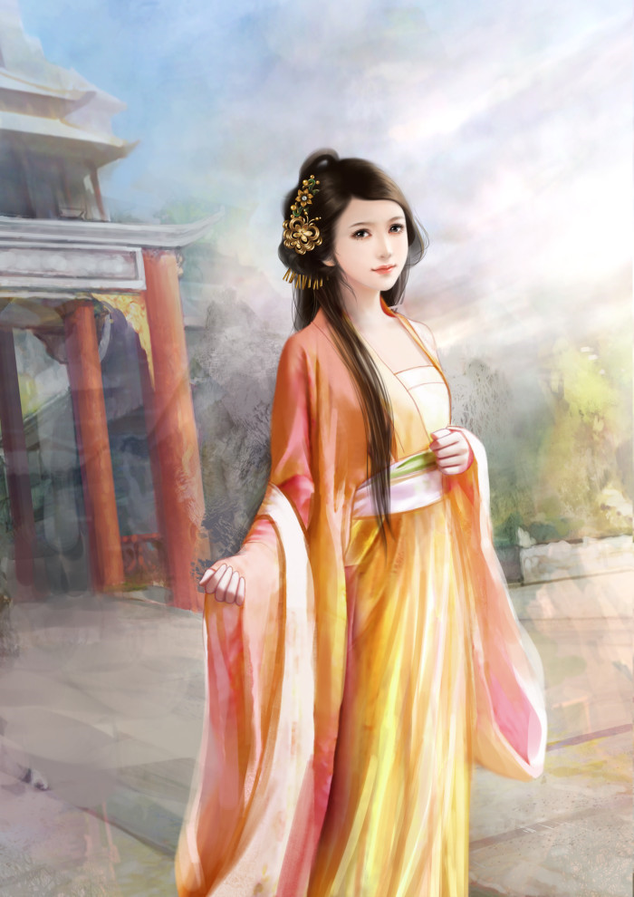 淡雅溫婉的古風(fēng)美女插畫欣賞