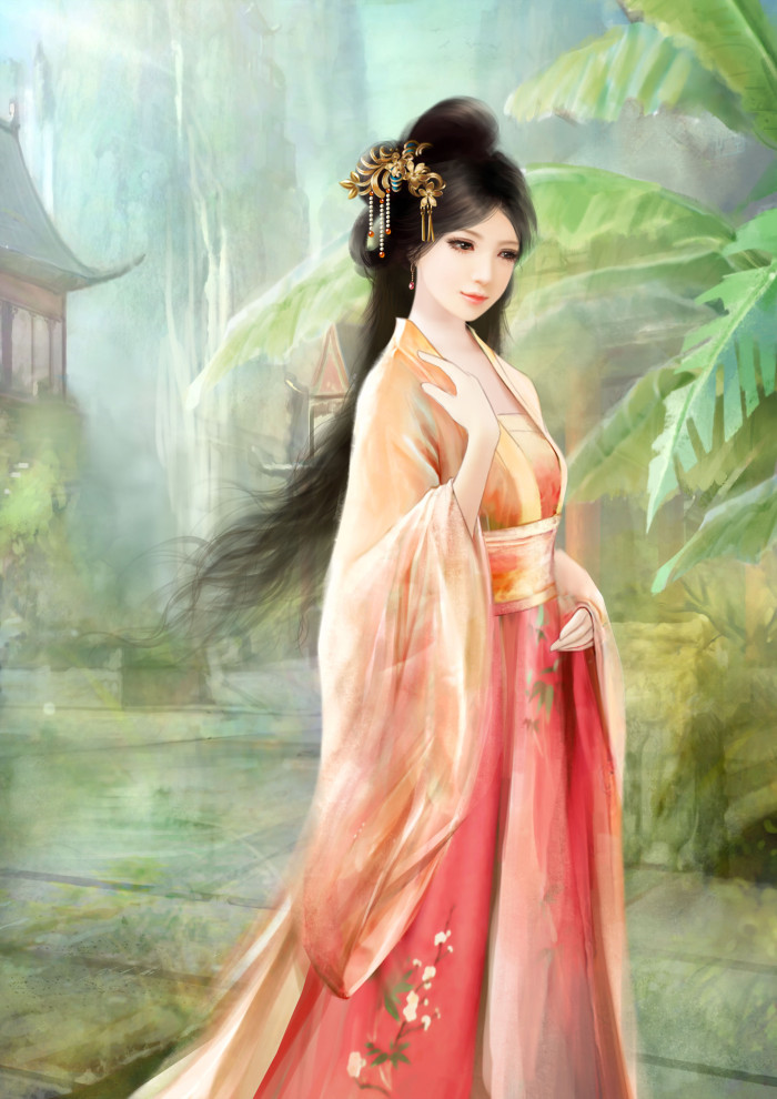 淡雅溫婉的古風(fēng)美女插畫欣賞