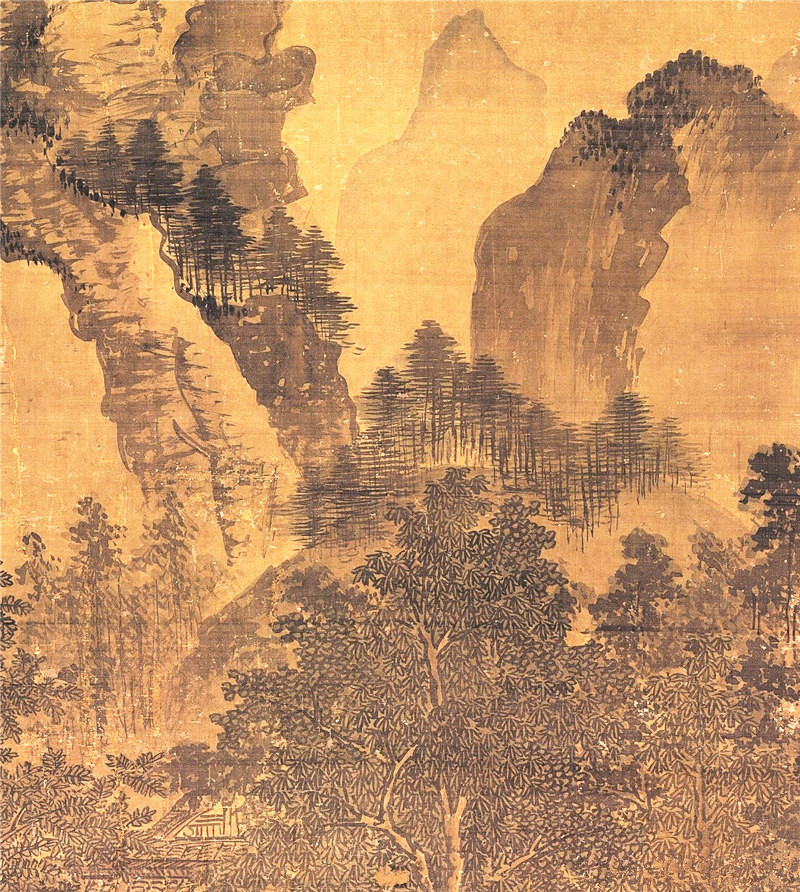 明朝戴進(jìn)國(guó)畫(huà)《畫(huà)山水》欣賞