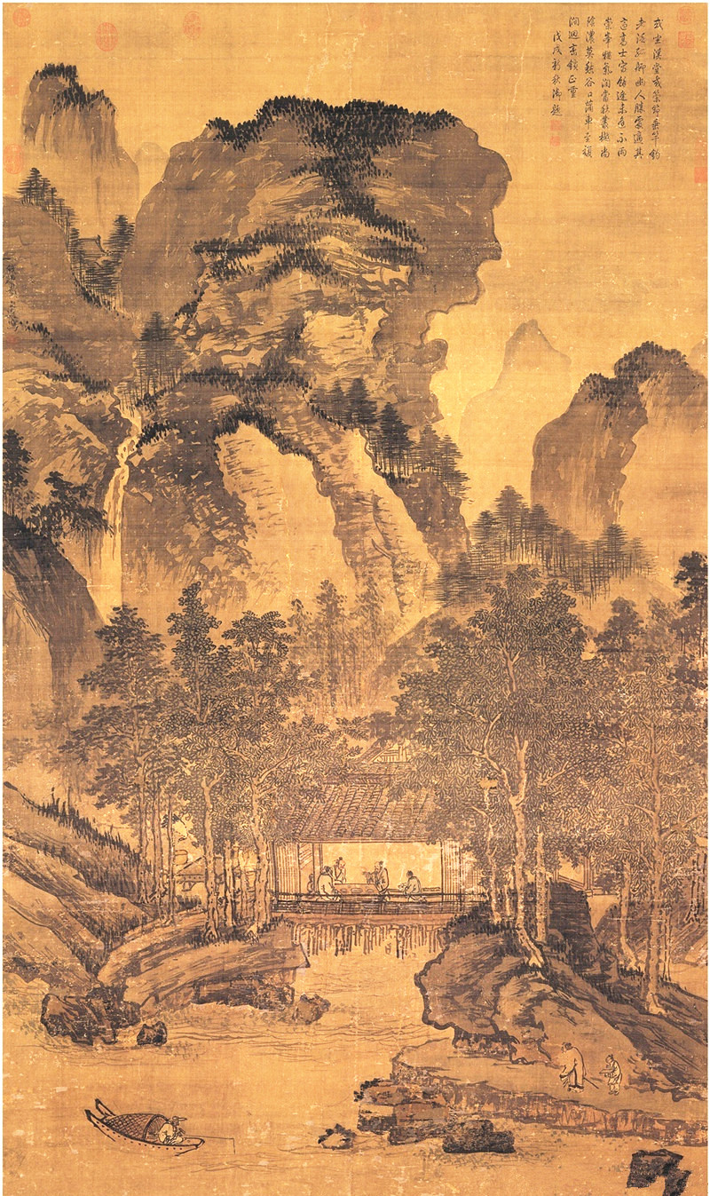 明朝戴進(jìn)國(guó)畫(huà)《畫(huà)山水》欣賞