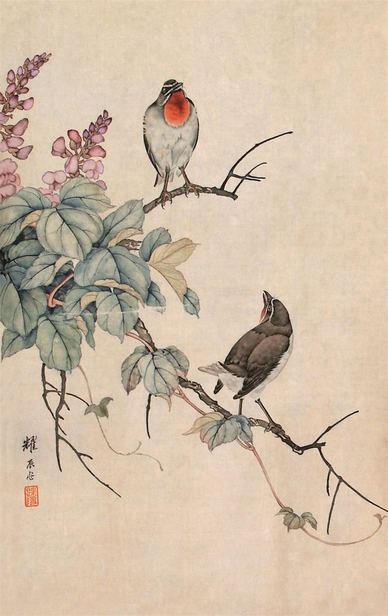 著名畫(huà)家張樹(shù)立鳥(niǎo)獸蟲(chóng)魚(yú)國(guó)畫(huà)作品