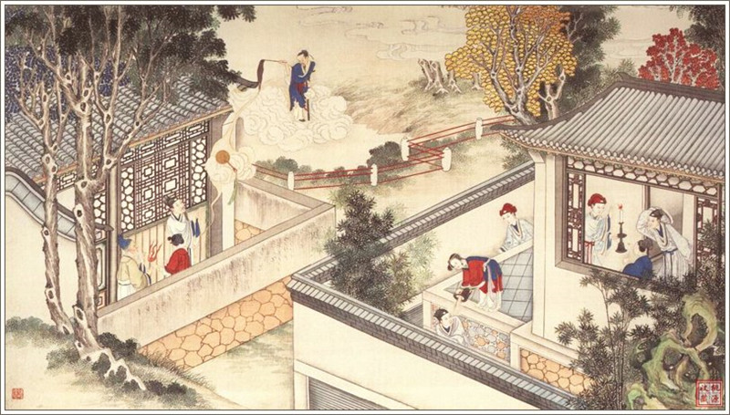 清代畫家孫溫繪畫的全本紅樓夢圖(三)