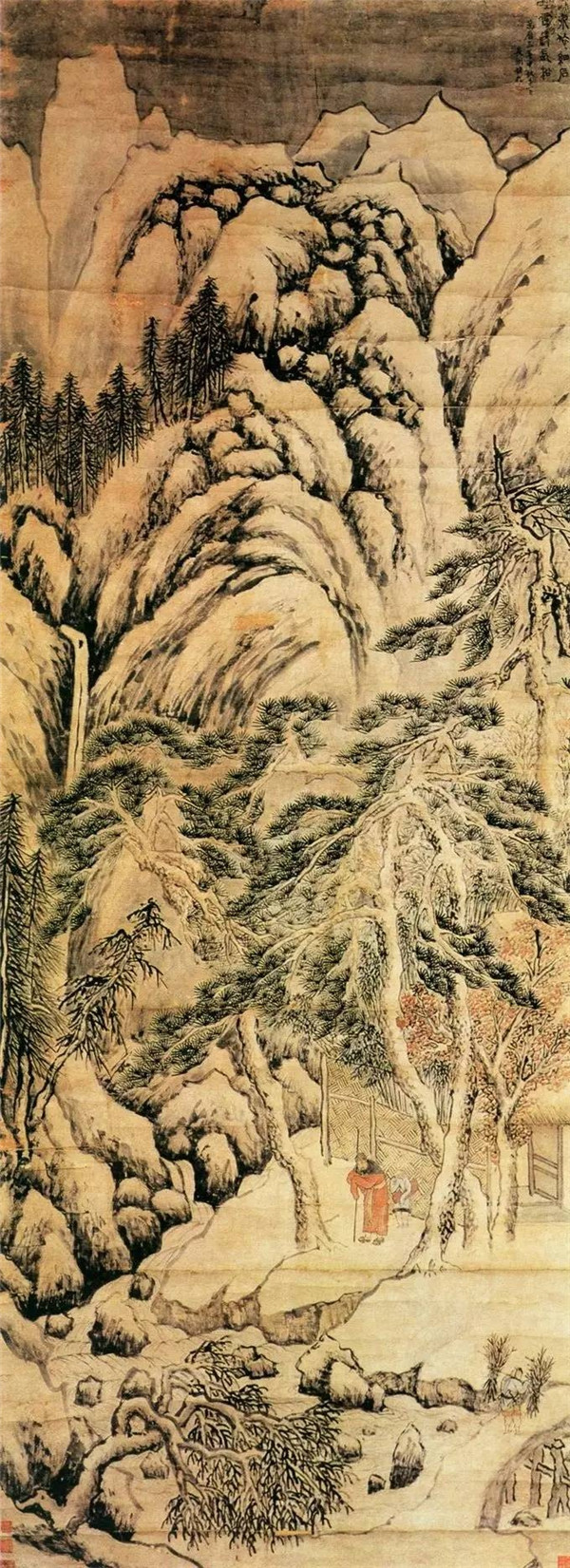 明代古典國(guó)畫雪景山水