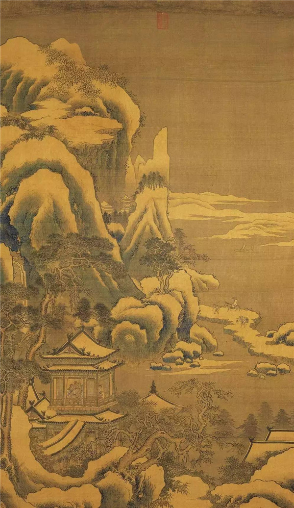 明代古典國(guó)畫雪景山水